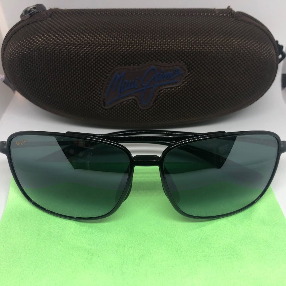 Maui Jim KAUPO GAP MJ-437-02 MB-BG- Shiny Black FR
